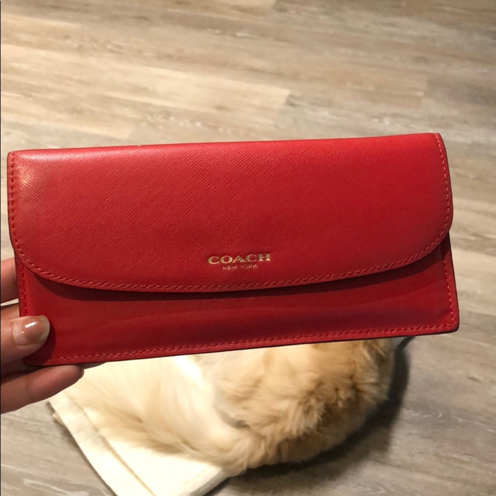 Coach red wallet